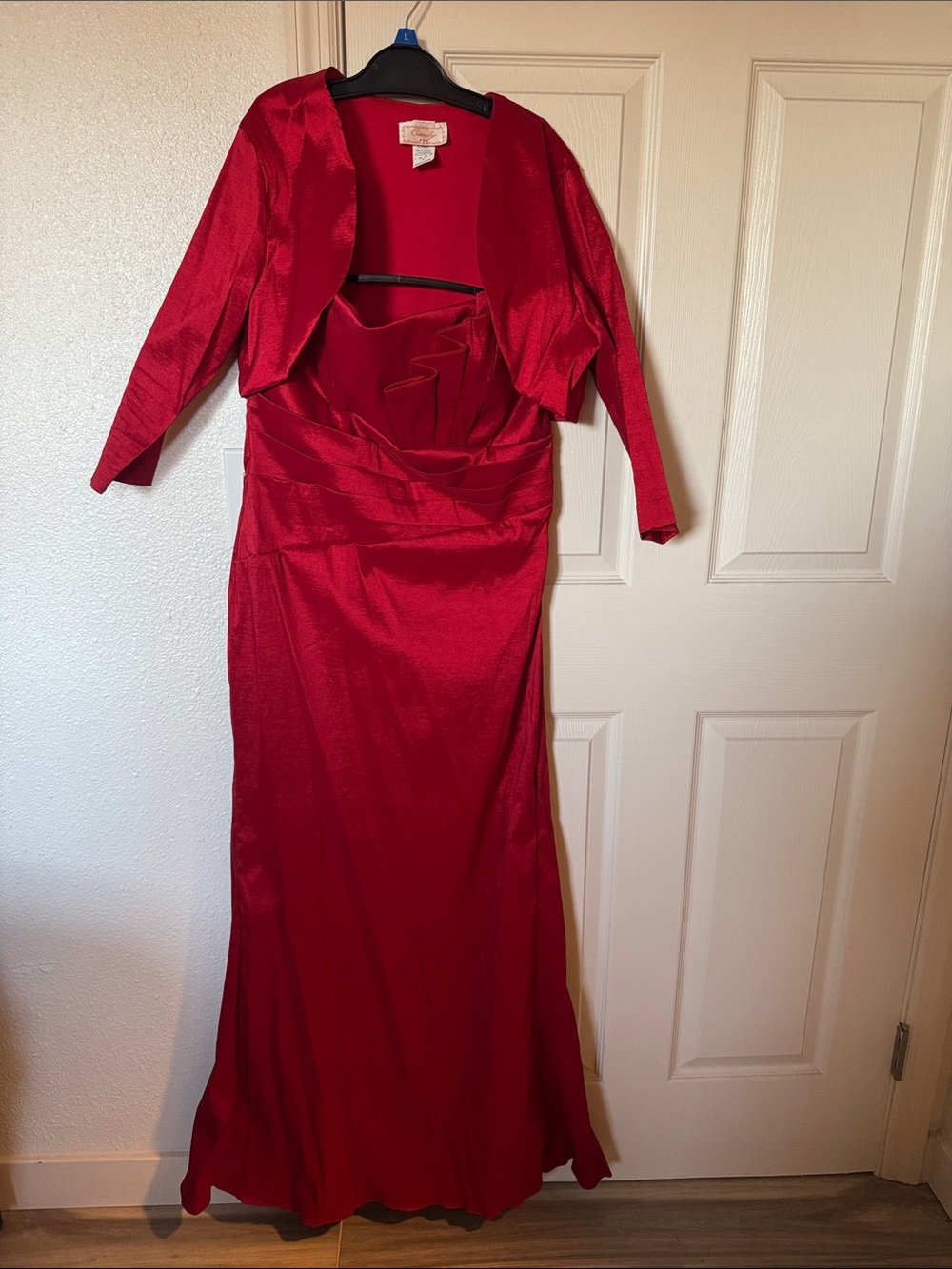 Strapless Red Evening Gown